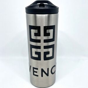 Givenchy Stainless Steel Tumbler in Silver and Black